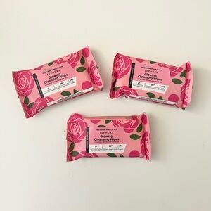 SEPHORA COLLECTION Cleansing + Exfoliating Wipes in Rose Mini x 3